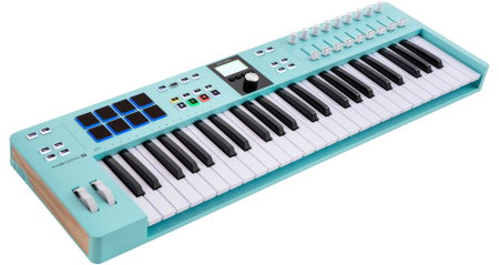 Studio si inregistrari - Claviatura MIDI Arturia KeyLab Essential 49 Mk3 Aquamarine