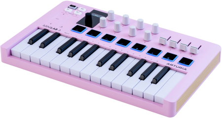 Studio si inregistrari - Claviatura MIDI Arturia MiniLab 3 Rose Quartz