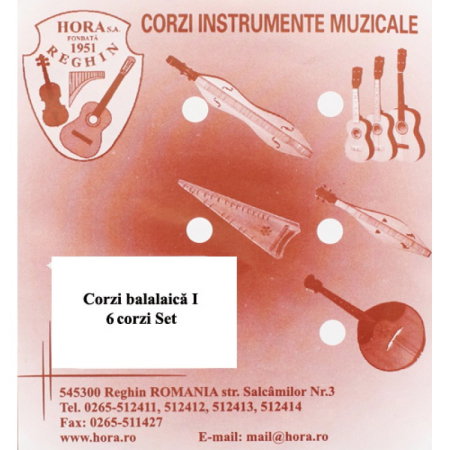 Corzi instrumente traditionale - Corzi balalaica 6c - Hora Reghin