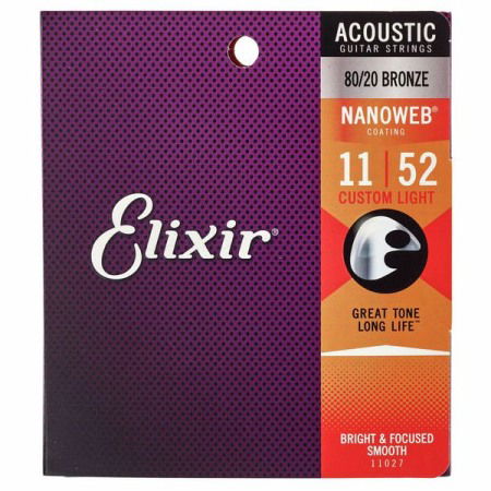 Corzi pentru chitara acustica - Corzi de chitara Elixir Nanoweb Custom Light