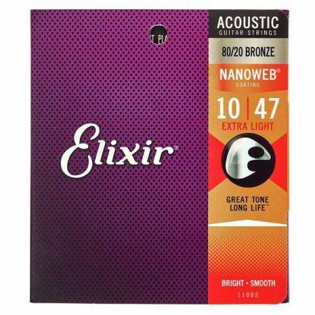 Corzi pentru chitara acustica - Corzi Elixir Nanoweb Extra Light Acoustic