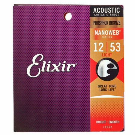 Corzi pentru chitara acustica - Corzi Elixir Nanoweb Light Phosphor Bronze