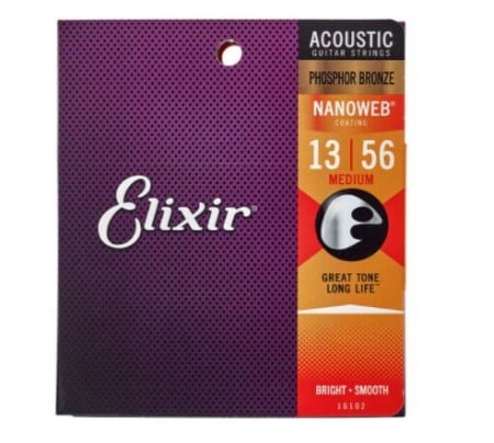 Corzi pentru chitara acustica - Elixir Nanoweb Medium Phosphor 16182