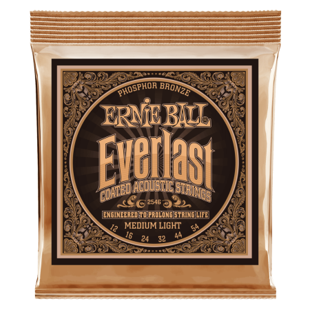 Corzi pentru chitara acustica - Ernie Ball 2546 Everlast Ph. Bronze 12-54