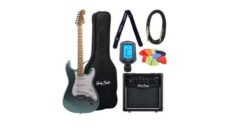 Chitare si bass - Flame Pro ST200 SBL / Harley Benton HB-10 G Set