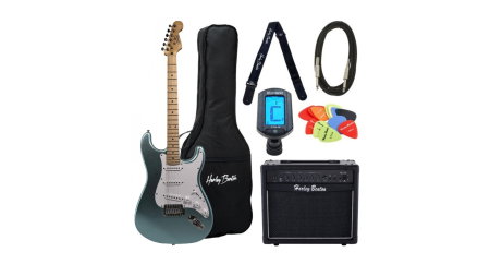 Chitare si bass - Flame Pro ST200 SBL / Harley Benton HB-20R Set