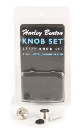 Chitare electrice, acustice, clasice si bas - Harley Benton Strap Knob Set Chrome
