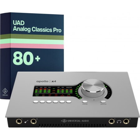 Interfete audio - Interfață audio Thunderbolt Universal Audio Apollo x4 Gen 2 Analog Classics Pro pentru Mac