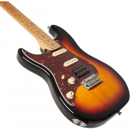 Chitare electrice - JET Guitars JS-400 SB LH, HSS - chitara electrica stangaci sunburst