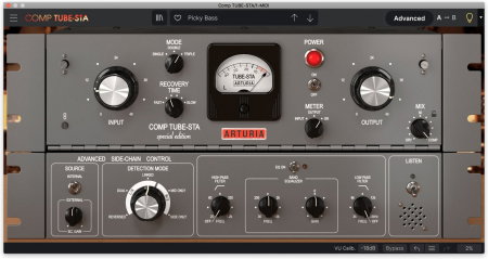 Software audio - Plugin compresor Arturia Comp TUBE-STA
