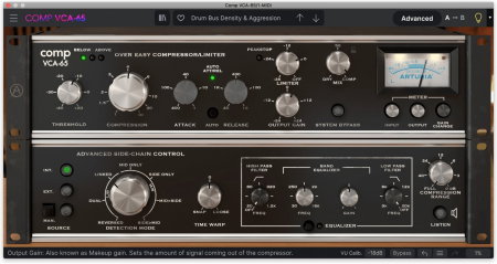 Software audio - Plugin compresor Arturia Comp VCA-65