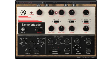 Software audio - Plugin delay Arturia Delay BRIGADE
