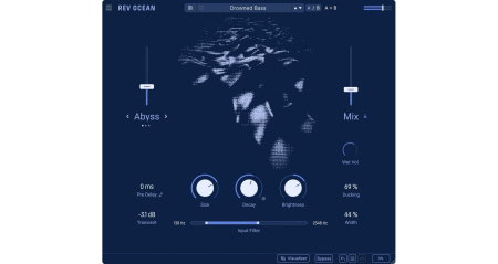 Software audio - Plugin reverb Arturia Rev OCEAN