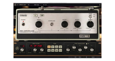 Software audio - Plugin reverb Arturia Rev SPRING-636