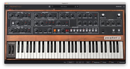 Software audio - Plugin sintetizator Arturia Prophet-5 V