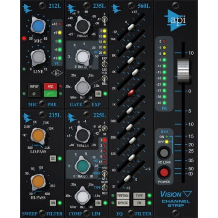 Software audio - Plugin Universal Audio UAD API Vision Channel Strip Collection