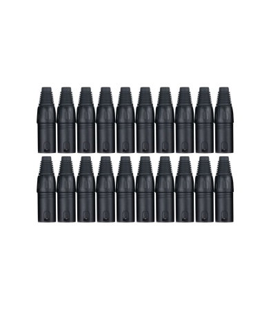 Conectori - Pronomic connector set XLR male 20 pcs black