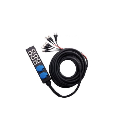 Cabluri multicore - Pronomic Stage Multicore SMC-15 4/2/2 XLR / AC 15m