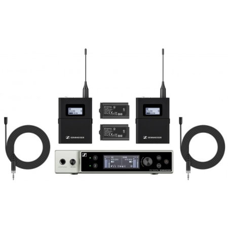Microfoane wireless si sisteme - Sennheiser EW-DX MKE 2 Set (S2-10) - sistem wireless cu 2 microfoane lavaliera