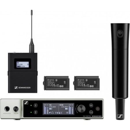 Microfoane wireless si sisteme - Sennheiser EW-DX SK / SKM-S Base Set (Q1-9) - set wireless 2 x transmitator + receptor