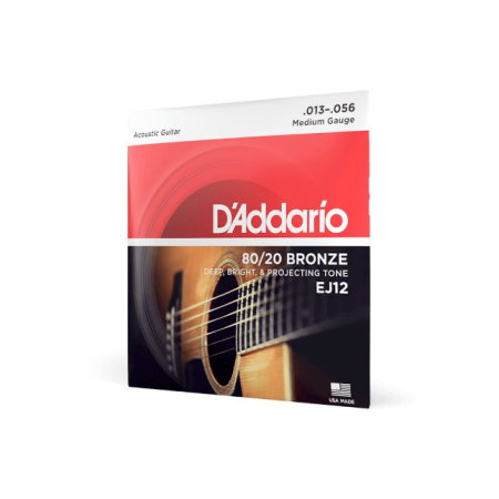 Corzi chitara acustica - Set corzi D'Addario EJ12 13-56 pentru chitară acustică