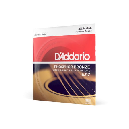 Corzi chitara acustica - Set corzi D'Addario EJ17 13-56 pentru chitară acustică