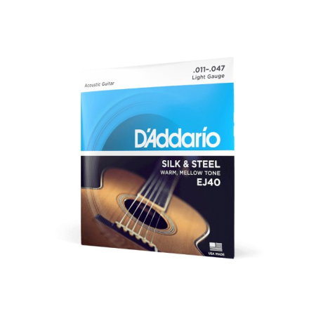 Corzi chitara acustica - Set corzi D'Addario EJ40 11-47 pentru chitară acustică