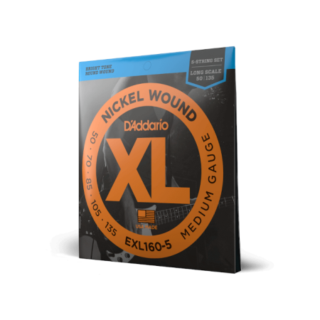 Magazin - Set corzi bass D'Addario EXL160-5 50-135
