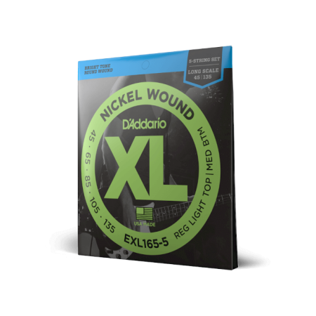Magazin - Set corzi bass D'Addario EXL165-5 45-135