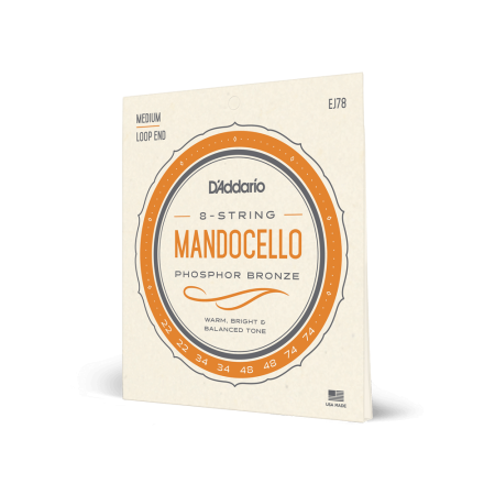 Instrumente traditionale - Set corzi mandocello DAddario EJ78 22-74 Medium Phosphor Bronze