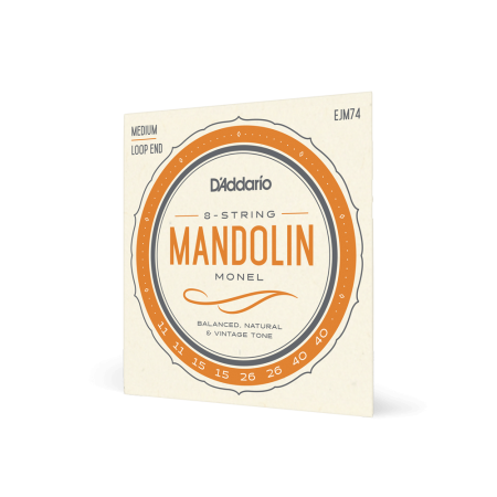 Instrumente traditionale - Set corzi mandolină DAddario EJM74 11-40 Medium Monel
