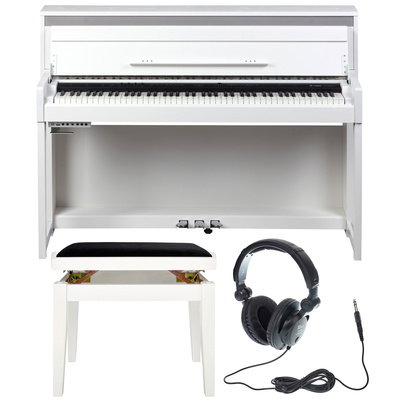 Claviaturi - Set pian digital Thomann DP-140 WH U cu scaun și căști