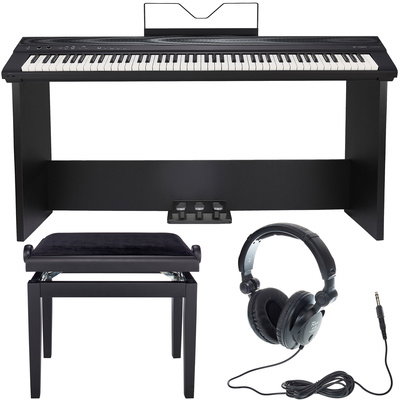 Claviaturi - Set pian digital Thomann DP-28 Plus cu scaun, stativ și căști