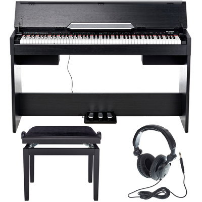 Claviaturi - Set pian digital Thomann DP-33 BK cu scaun și căști