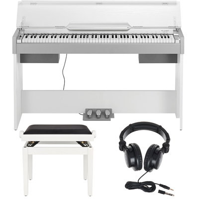 Claviaturi - Set pian digital Thomann DP-33 WH cu scaun și căști