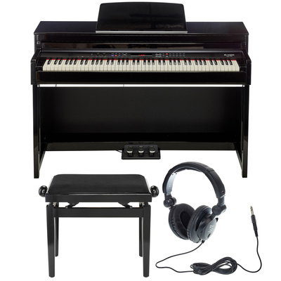Claviaturi - Set pian digital Thomann DP-51 BP cu scaun și căști