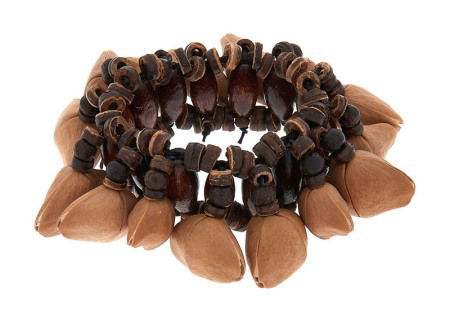 Instrumente pt Ritualuri - Terre Bracelet Shaker Cha Cha Nut