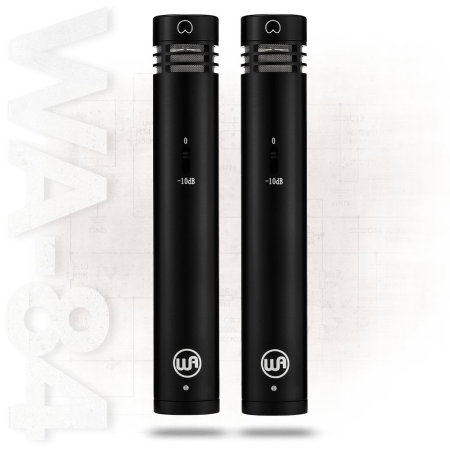 Microfoane de studio - Set stereo Warm Audio WA-84 Stereo Pair Black cu microfoane negre