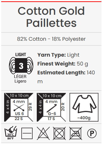 Fire de tricotat COTTON GOLD PAILLETTES-250g [3]