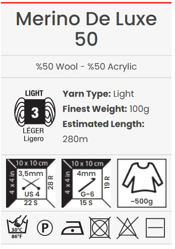 Merino de Luxe 50 YarnArt-fir de lana naturala pentru tricotat [3]