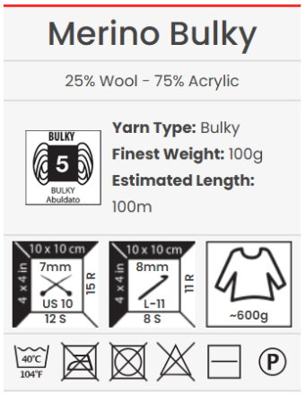 Merino Bulky YarnArt – fir de lana naturala gros pentru tricotat [2]