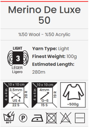 Merino de Luxe 50 YarnArt-fir de lana naturala pentru tricotat [2]