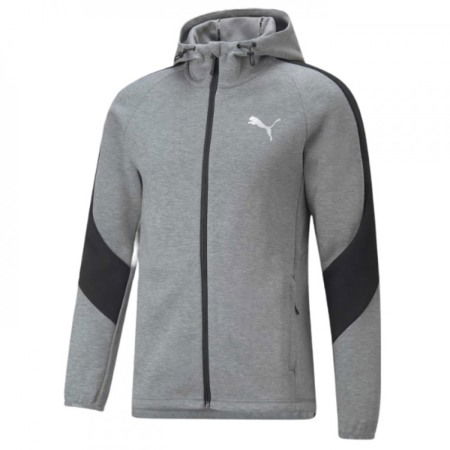 BLUZA - Evostripe Full-Zip Hoodie Medium Gray He 849915-03