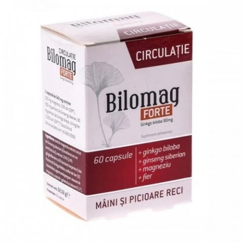 Afectiuni cardio-vasculare - Bilomag Forte Circulatie, 60 capsule Zephyr Labs