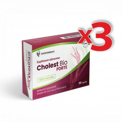 Afectiuni cardio-vasculare - Cholest Bio Forte x30 capsule (pachet 3 cutii) Zephyr Labs