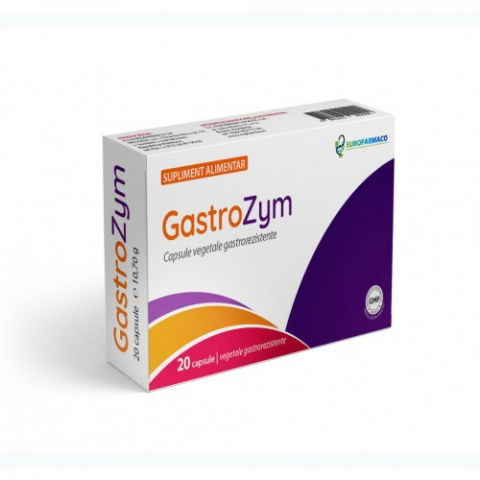 Afectiuni digestive - Gastrozym capsule vegetale gastrorezistente x20 capsule Zephyr Labs