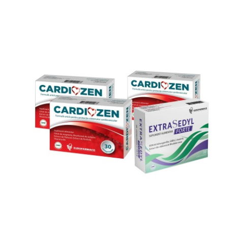 Afectiuni cardio-vasculare - Pachet Cardiozenx3cut.+Extrasedyl fortex1cut. Zephyr Labs