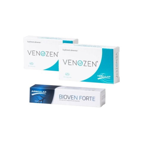 Afectiuni cardio-vasculare - Pachet Venozen x 2 cutii +Bioven gel x 1cutie Zephyr Labs