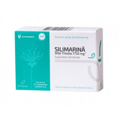 Afectiuni digestive - Silimarina Milk Thistle 1750mg x 30 caps. Zephyr Labs