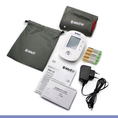 Produse tehnico-medicale - Tensiometru digital automat de brat, manseta M-L cu adaptor B.Well PRO-33 Zephyr Labs